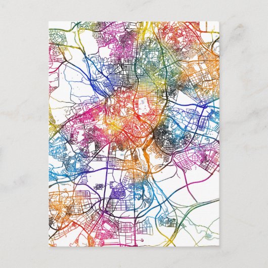 Madrid Spain City Map ポストカード (正面)
