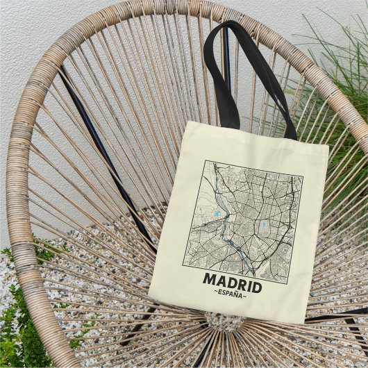Madrid, Spain, City Map Tote Bag トートバッグ
