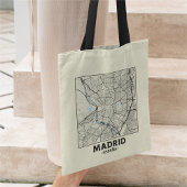 Madrid, Spain, City Map Tote Bag トートバッグ