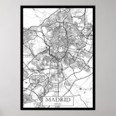 Madrid Spain Map ポスター (正面)