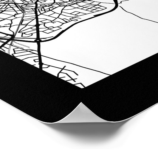 Madrid Spain Map ポスター (角)
