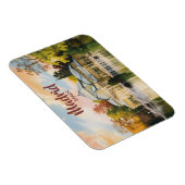 Madrid Spain Palacio de Cristal Watercolor Travel マグネット (右側)