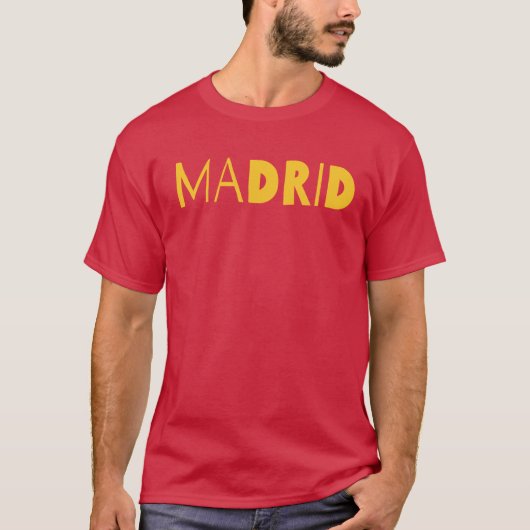 Madrid Spanish city typography logo design. Tシャツ (正面)