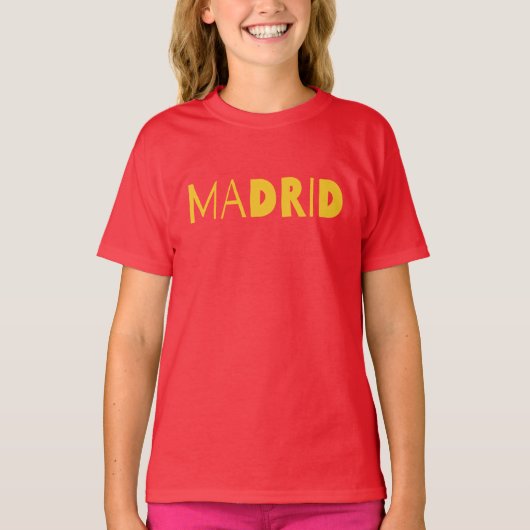 Madrid Spanish city typography logo design. Tシャツ (正面)