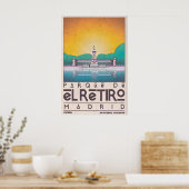 Madrid Wall Art Print Parque de El Retiro ポスター (キッチン)