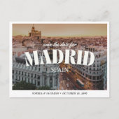 Madrid Wedding Save the Date Retro Destination ポストカード (正面)