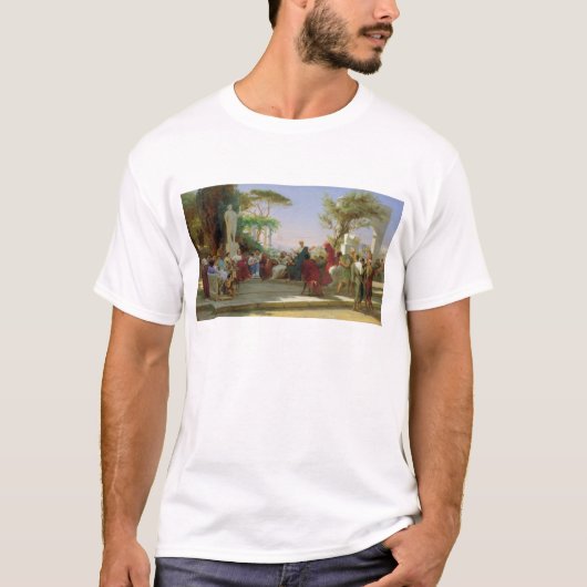 Maecenas 1863年に彼の風刺を読むHoratius Tシャツ (正面)