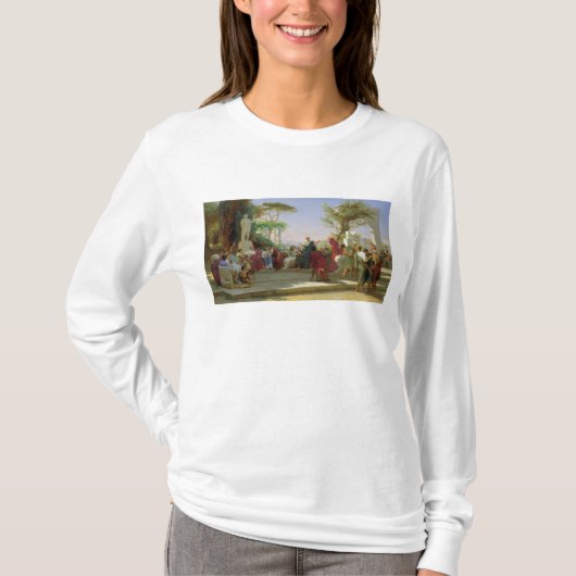 Maecenas 1863年に彼の風刺を読むHoratius Tシャツ (正面)
