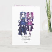 Maegan及びHayleeのゴシック様式オートクチュールの妖精の姉妹カード カード (裏面)