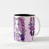 "Maegan"のピンクのバレンタインの妖精の芸術のマグ ツートーンマグカップ (正面右)