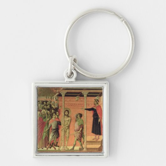 Maestaの祭壇の背後の飾りからの鞭打ち、 キーホルダー (正面)