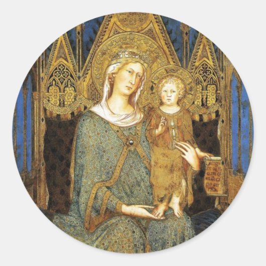 MAESTA,ヴァージンと子供のクリスマス ラウンドシール (正面)