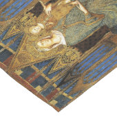 MAESTA,ヴァージンと子供,青金ゴールド黄色のクリスマス ロングテーブルランナー (コーナー)