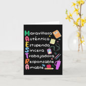 Maestra Spanish Teacher Bilingual Teacher Maestra  カード (黄色い花)