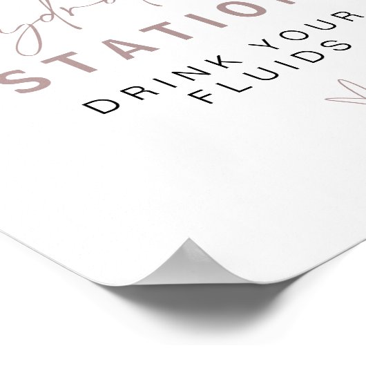 MAEVEバラ金ゴールドナース水和ステーションドリンクサイン ポスター (角)