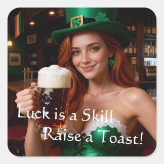 Maeve in Emerald Corset Irish Pub St Patrick's Day スクエアシール