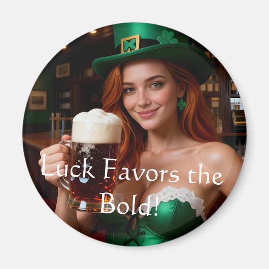 Maeve in Emerald Corset Irish Pub St Patrick's Day マグネット (正面)