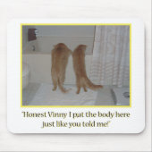 Mafia Cats Humor マウスパッド (正面)