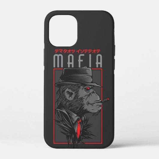 Mafia Monkey Smoking Cigar Graphic | Japan Case-Mate iPhoneケース (裏面)