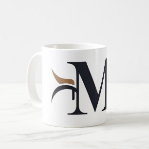Magと文字"M"ロゴ コーヒーマグカップ