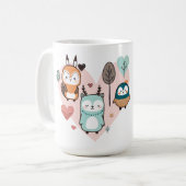 Magは可愛いイラストレーション。 コーヒーマグカップ (正面左)