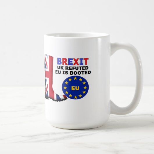 MAGイギリスBrexit UK EUがブート コーヒーマグカップ (右)