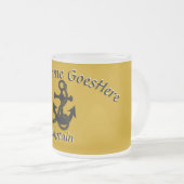 Mag -いかりと曲線文字（黒） フロストグラスマグカップ (正面右)