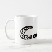 Mag – 名前とイニシャルキャットレターC コーヒーマグカップ (左)