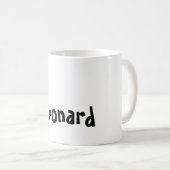 Mag – 名前とイニシャルキャットレターL コーヒーマグカップ (正面右)