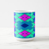 Mag、A色鮮やかの幾何数々のパターンデザイン コーヒーマグカップ (中央)