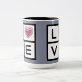 Mag 「L-O-V-Eグリッド」 ツートーンマグカップ (中央)
