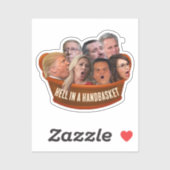 MAGAおもしろい共和党員の手すりの地獄 シール (シート)