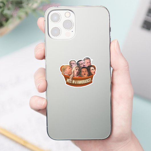 MAGAおもしろい共和党員の手すりの地獄 シール (スマートフォン)