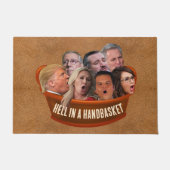 MAGAおもしろい共和党員の手すりの地獄 ドアマット (正面)