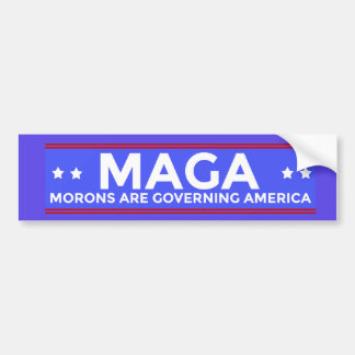MAGAの愚か者はアメリカ政治Conserを支配しています バンパーステッカー