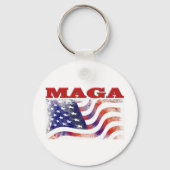 MAGAの星とストライプ キーホルダー (正面)