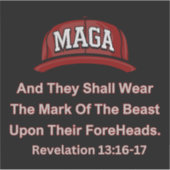 MAGAウィンドウデカール- Revelations 13:16-17ステッカー シール (正面)