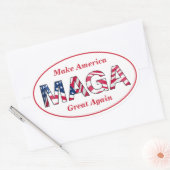 MAGAオーバルステッカー 楕円形シール (封筒)