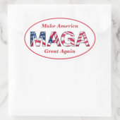 MAGAオーバルステッカー 楕円形シール (バッグ)