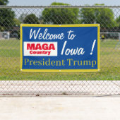 MAGAカントリー、アイオワ州大統領歓迎！ 横断幕 (インサイチュ)