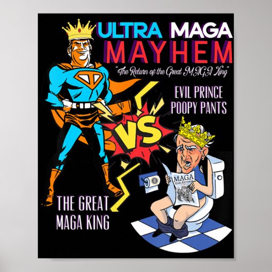 MAGAキング素晴らしドナルドトランプバイデン氏USAアルターA MAGA ポスター (正面)