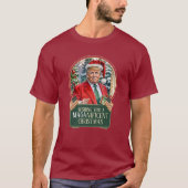 MAGAクリスマストランプサンタスノーグローブユニセックス Tシャツ (正面)