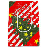 MAGAクリスマス愛国心 ミディアムペーパーバッグ (裏面)