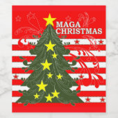 MAGAクリスマス愛国心 ワインラベル (シングルラベル)