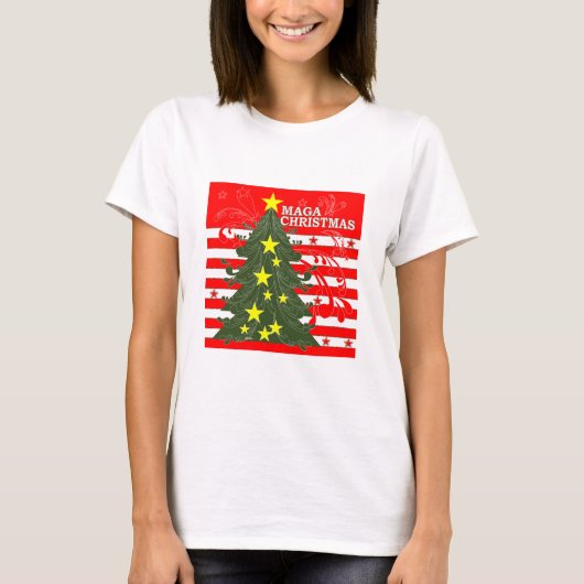 MAGAクリスマス愛国心 Tシャツ (正面)