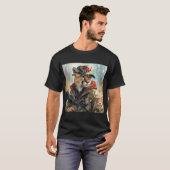 MAGAクール大きな猫とガン&カモフラージクーガー Tシャツ (正面フル)
