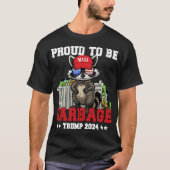 MAGAゴミ誇りを持ったトランプサポーターごみルーン Tシャツ (正面)