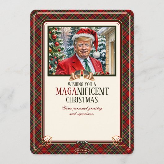 MAGAサンタトランプマグニフェントクリスマスタータンチェック シーズンカード (裏面)