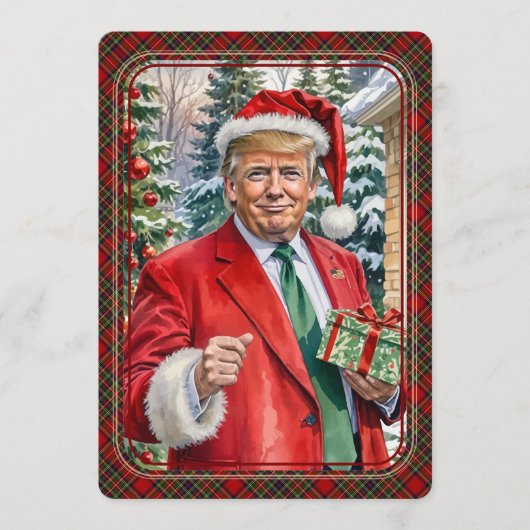 MAGAサンタトランプマグニフェントクリスマスタータンチェック シーズンカード (正面)