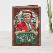 MAGAサンタトランプMAGAニフィシェントクリスマスフォールディング シーズンカード (正面)
